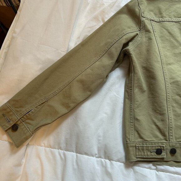 Men's Levi's Olive Green Denim Jacket - Picture 4 of 5